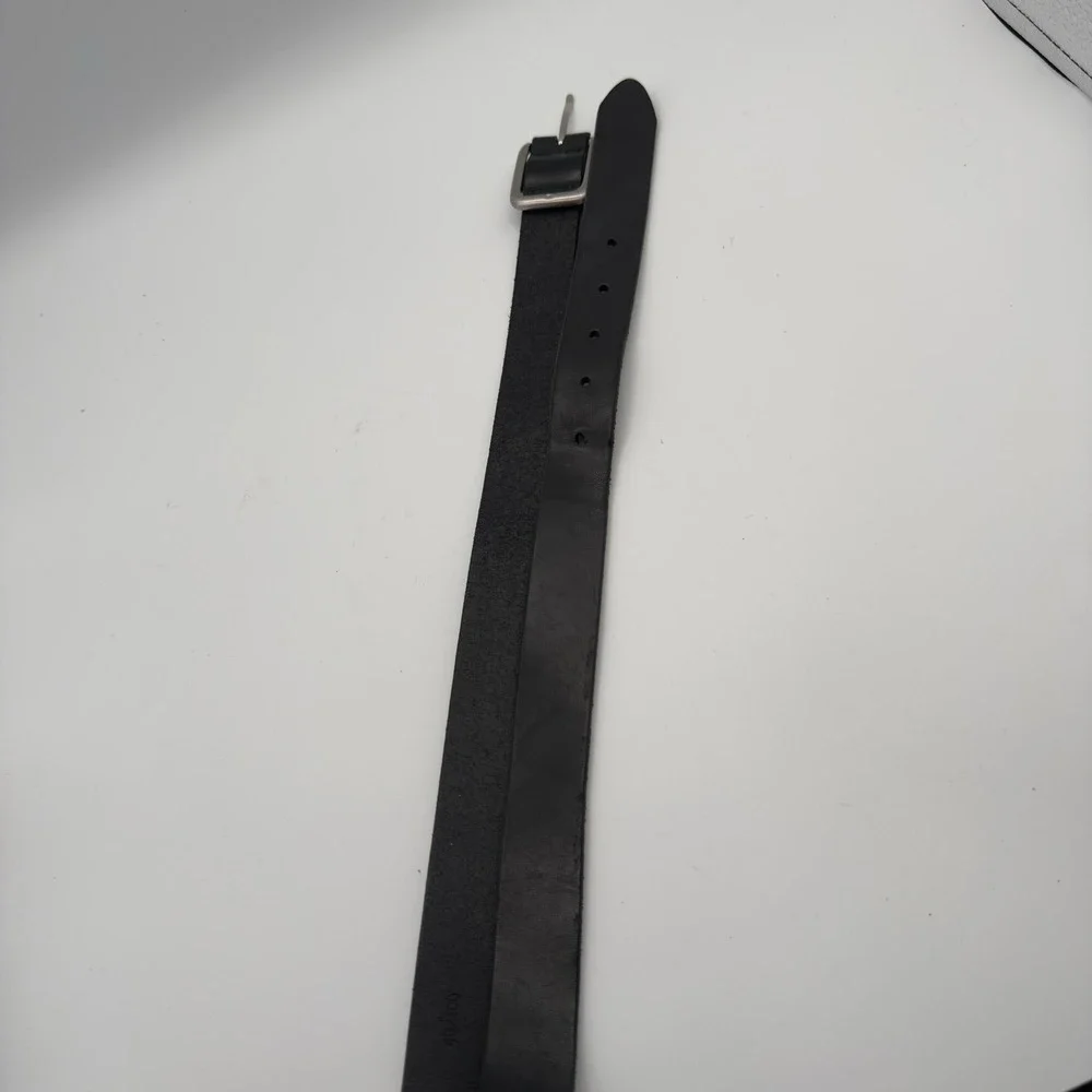 Brooks Brothers 346 Belt Solid Brass Buckle Black Leather 40